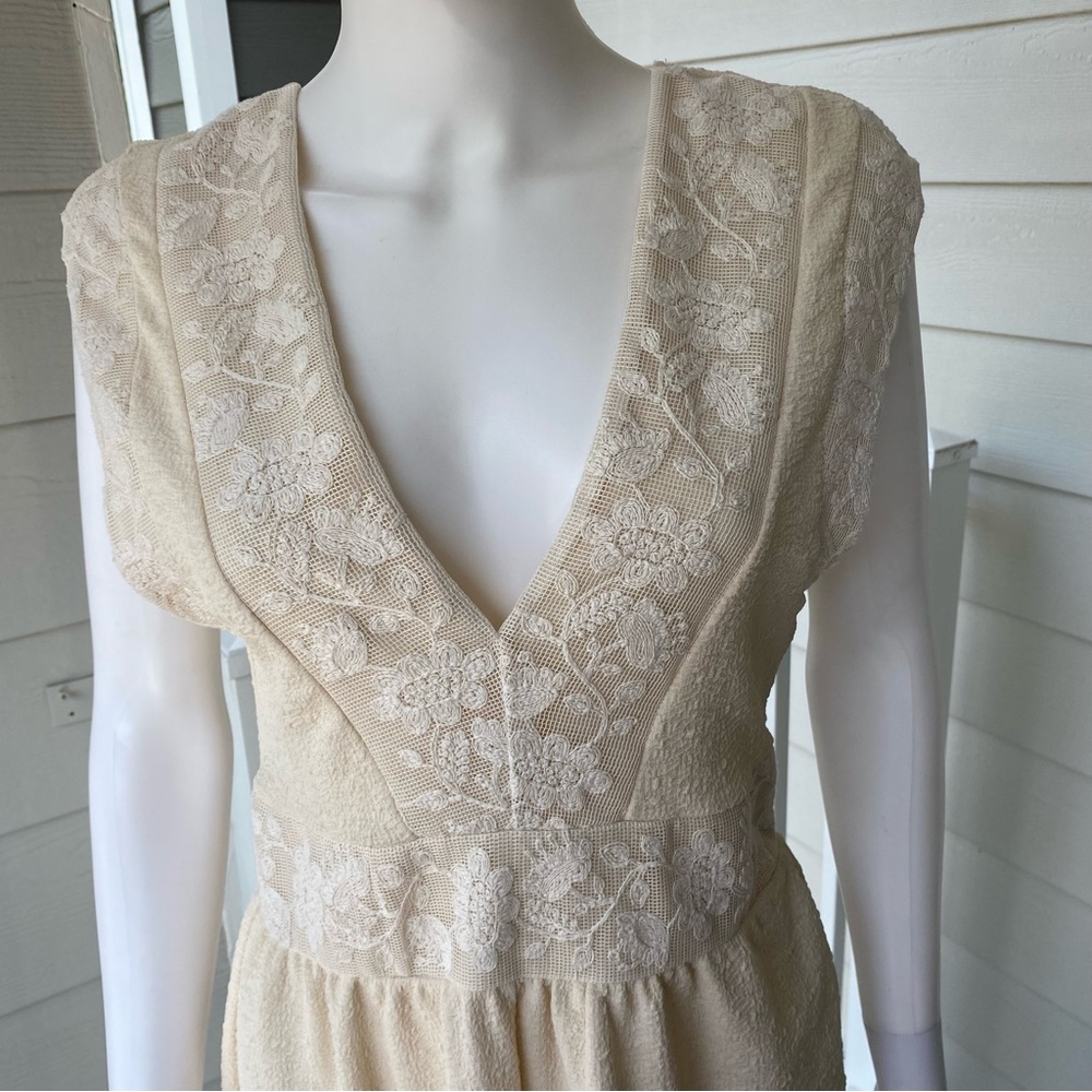 ZARA Textured Ivory Cream Lace Detail Romper Playsuit - Picture 13 of 13